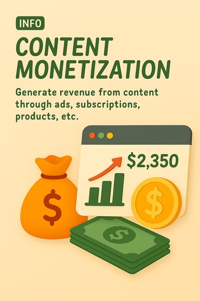 Infographic on Content Monetization Strategies