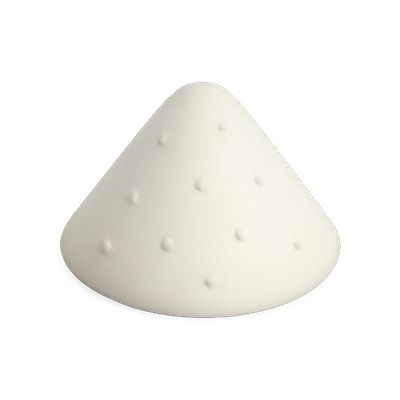 Minimalistic White Cone-Shaped Object with Texture