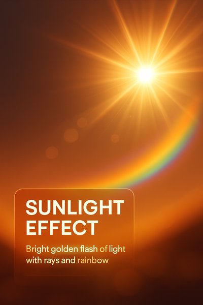 Stunning Sunlight Effect with Rainbow Rays