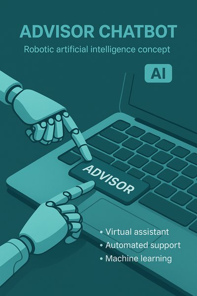 Conceptual Graphic of an AI Advisor Chatbot Interaction