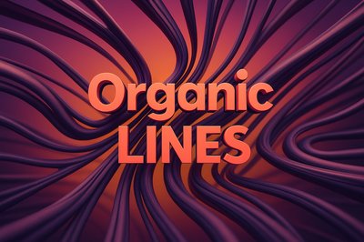 Dynamic Organic Lines in Vibrant 3D Design
