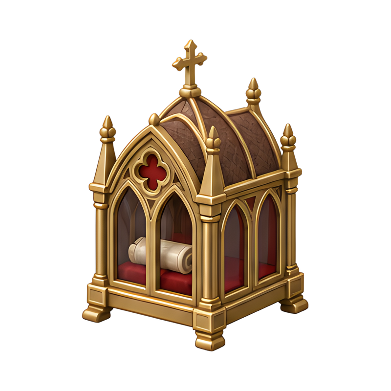ornate gothic reliquary casket