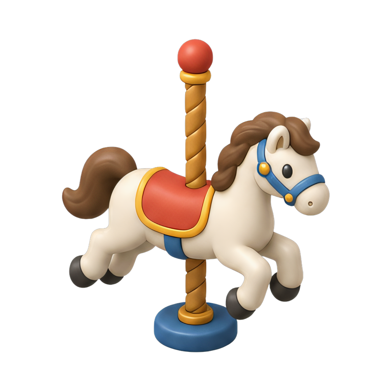 vintage carousel horse close-up