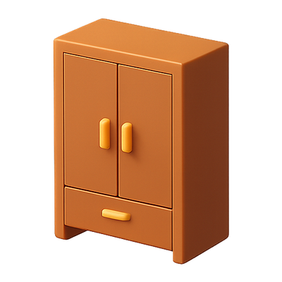 Stylized 3D Model of a Cabinet