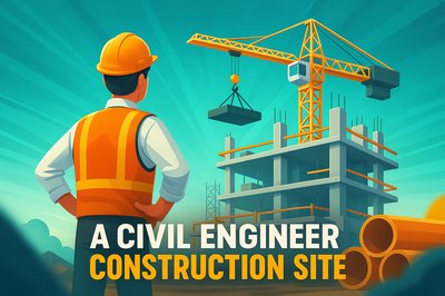 Dynamic Civil Engineering Project at Construction Site