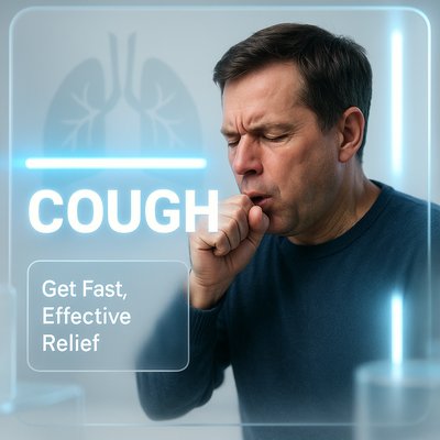 Health Awareness Graphic Featuring Cough Relief Promotion