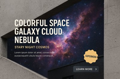 Vibrant Cosmic Nebula in a Contemporary Design