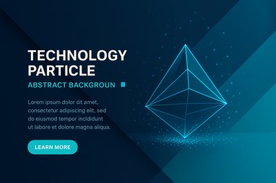 Abstract Tech Composition with Geometric Elements