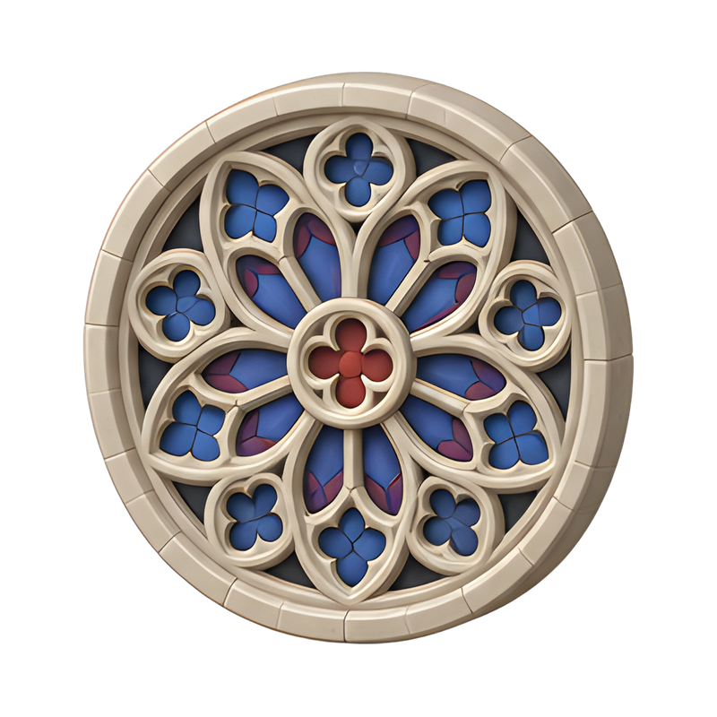 intricate cathedral rose window