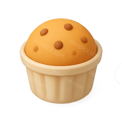 Cute Cartoon Style Ice Cream Cup with Chocolate Chips
