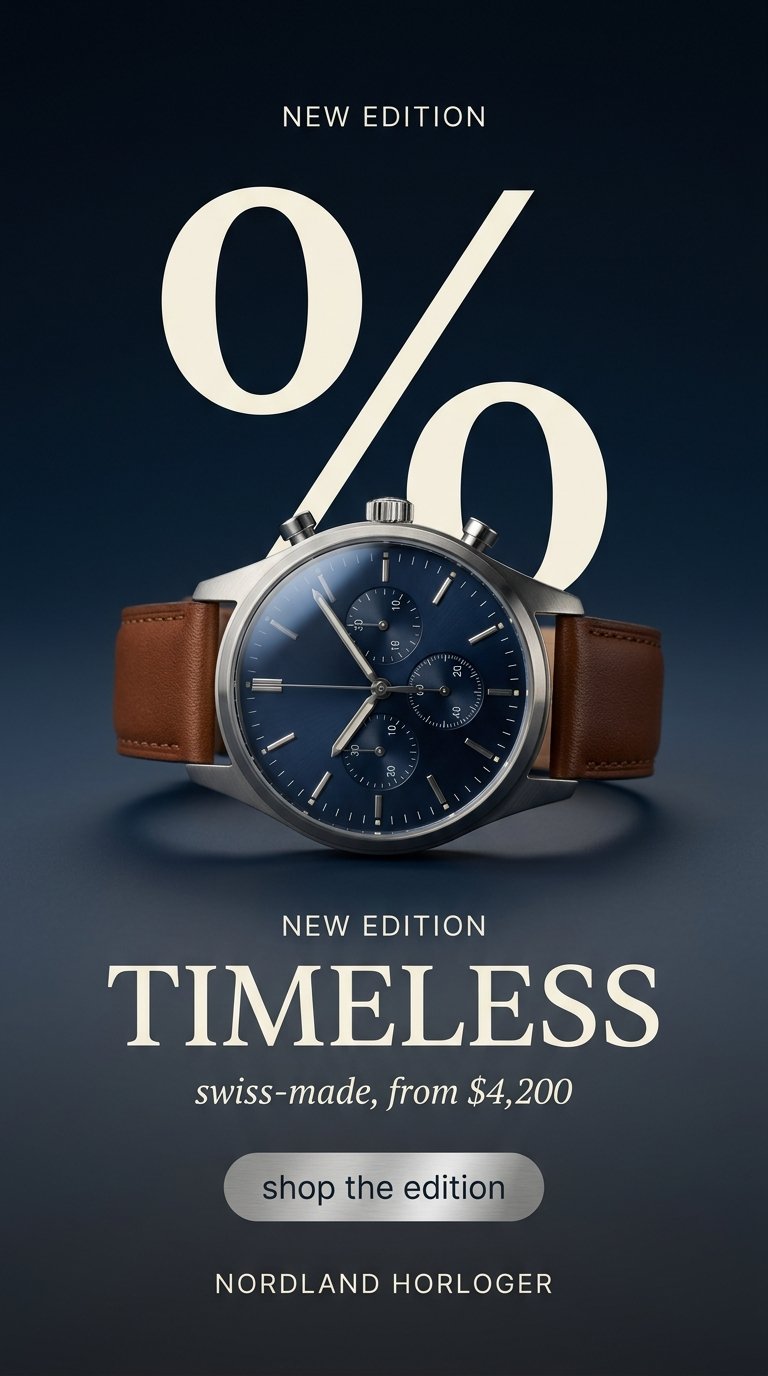 Luxury chronograph watch display