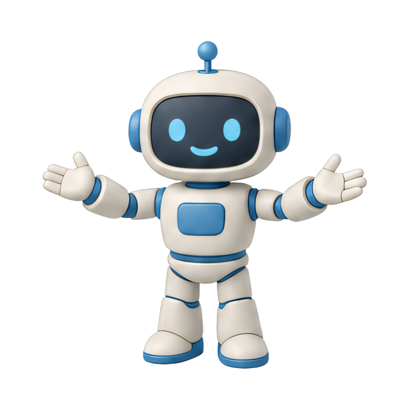 humanoid robot with open arms