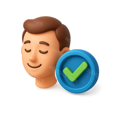 3D Icon Representing Anxiety Relief Concept