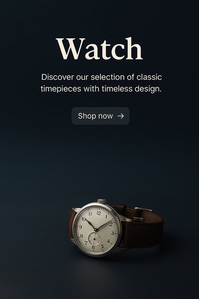 Elegant Watch Display with Timeless Design