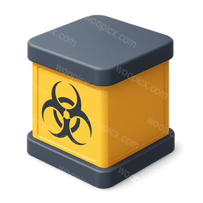 3D Biohazard Containment Unit Icon in Isometric View