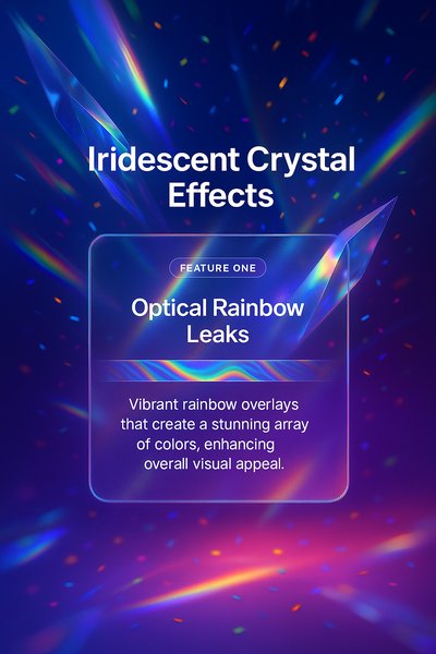 Iridescent Crystal Effects with Optical Rainbow Leaks
