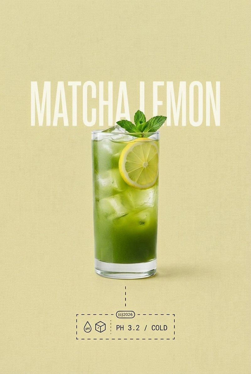 refreshing matcha lemonade drink