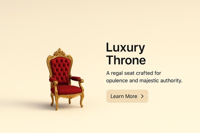 Elegant Luxury Throne with Rich Textures and Design
