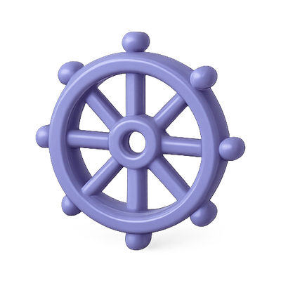 Purple Toy Ship Wheel for Children