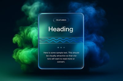 Mysterious Smoke Clouds in Green and Blue on Black Background