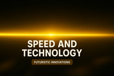 Futuristic Theme Graphic on Speed and Technology