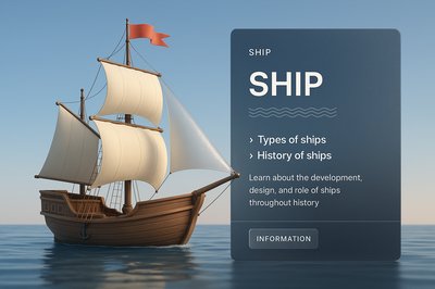 3D Ship Design with Informative Overlay