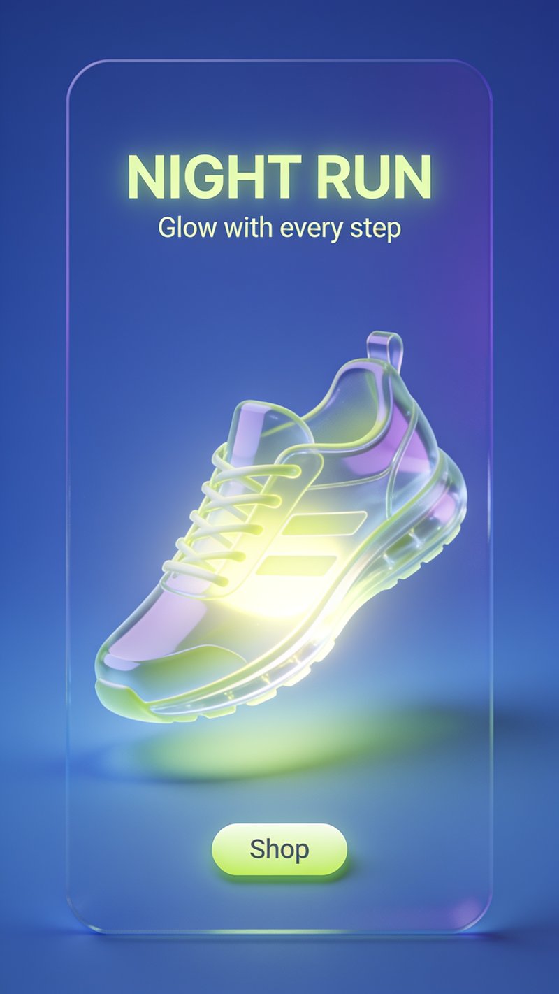 neon sneaker design concept