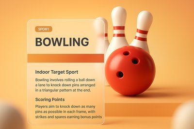 Vibrant Bowling Webpage Design with 3D Elements