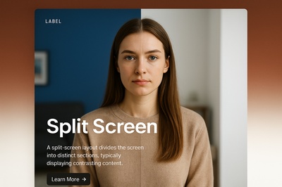 Stylish Web Design with Split Screen Layout