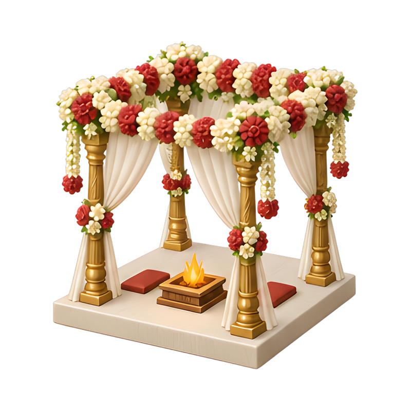 Elegant floral mandap design