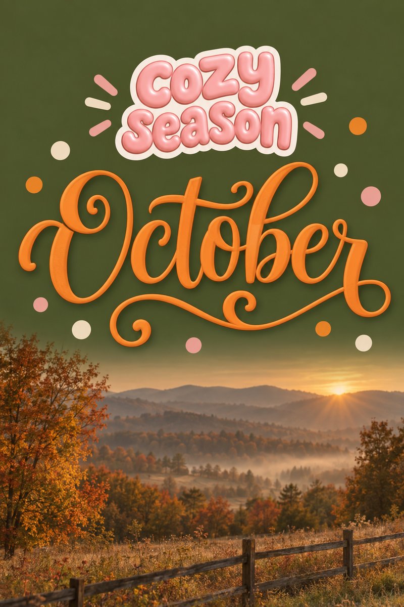 October cozy season poster
