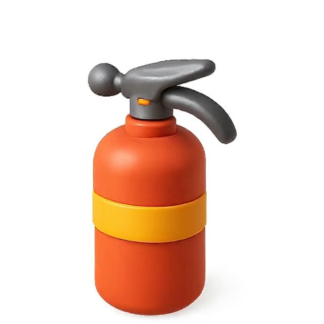 Realistic Fire Extinguishers in Various Angles