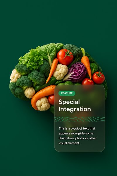 Colorful Vegetable Brain Concept for Healthy Nutrition
