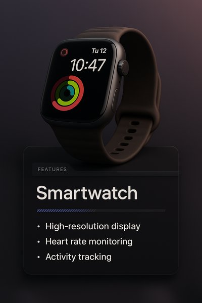 Stylish Smartwatch with Features Overview