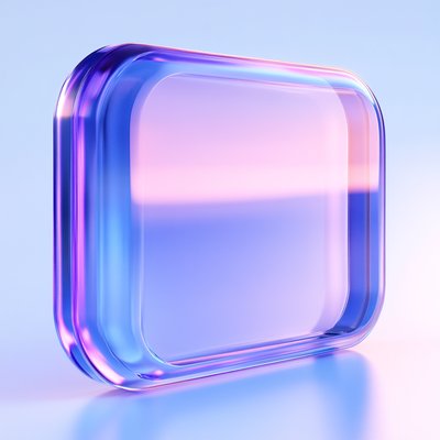 Abstract Glass Rectangle with Gradient Colors