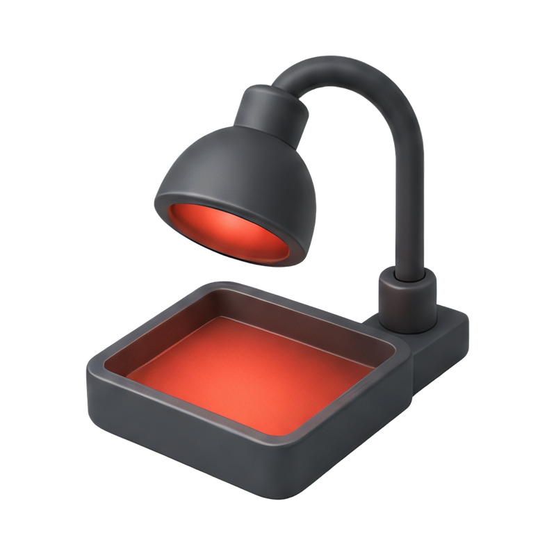red lamp in darkroom
