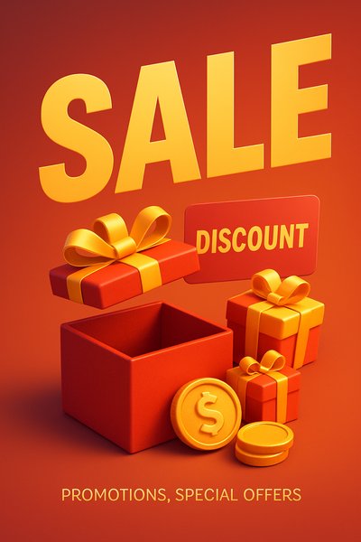 Dynamic Gift Promotion Featuring Discount Offers and Coins