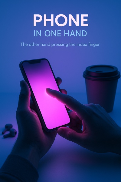 Glowing Neon Fingerpress Scene