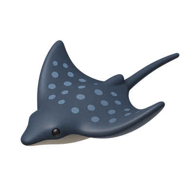 Stylized Illustration of a Stingray