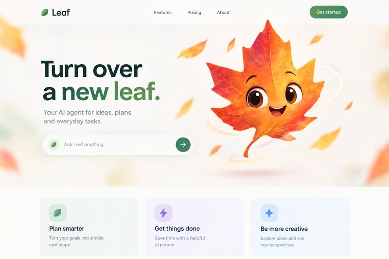 Engaging AI Agent Landing Page