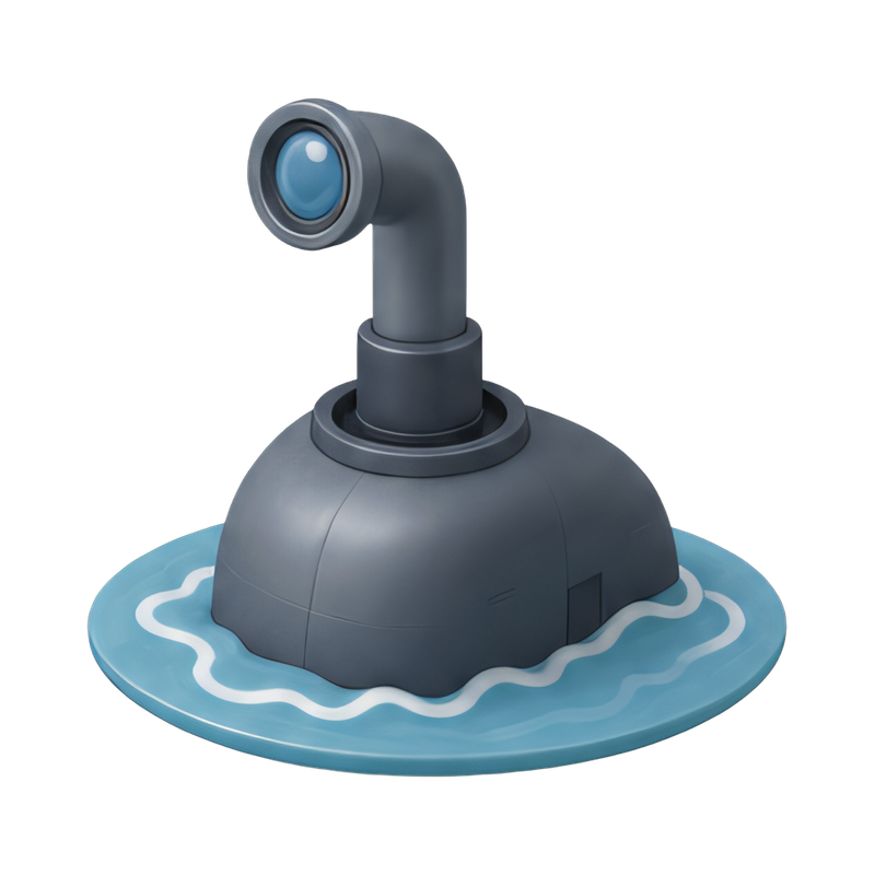 submarine periscope in action