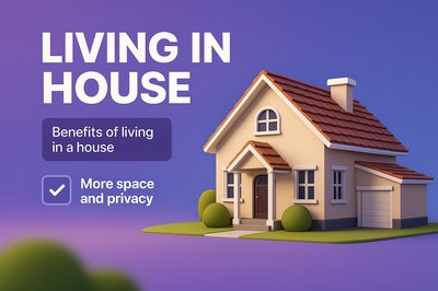 Stylish 3D Illustration of a House with Benefits