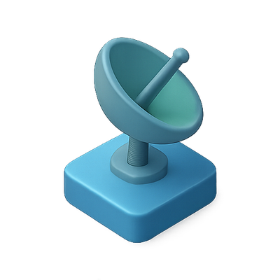 3D Render of a Satellite Dish Model