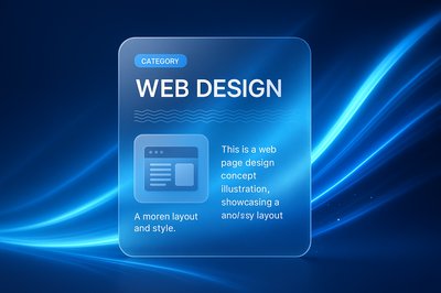 Elegant Blue Light Lines for Web Design Concept Illustration