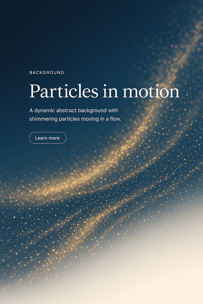 Dynamic Blue and Gold Particles in Motion Background
