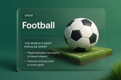 3D Illustration of Football with Transparent Overlay