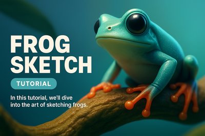 3D Frog Sketch Illustration Tutorial with Engaging Design Elements