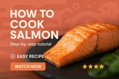Culinary Tutorial Graphic for Cooking Salmon