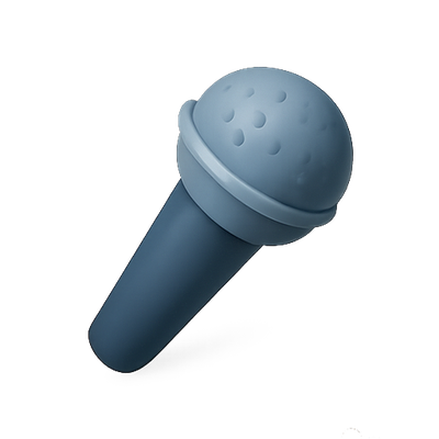 Stylized Blue Ice Cream Cone Toy Design