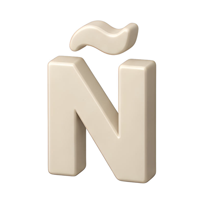 letter n with tilde design